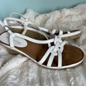 What’s What White Strappy Sandals (7.5)